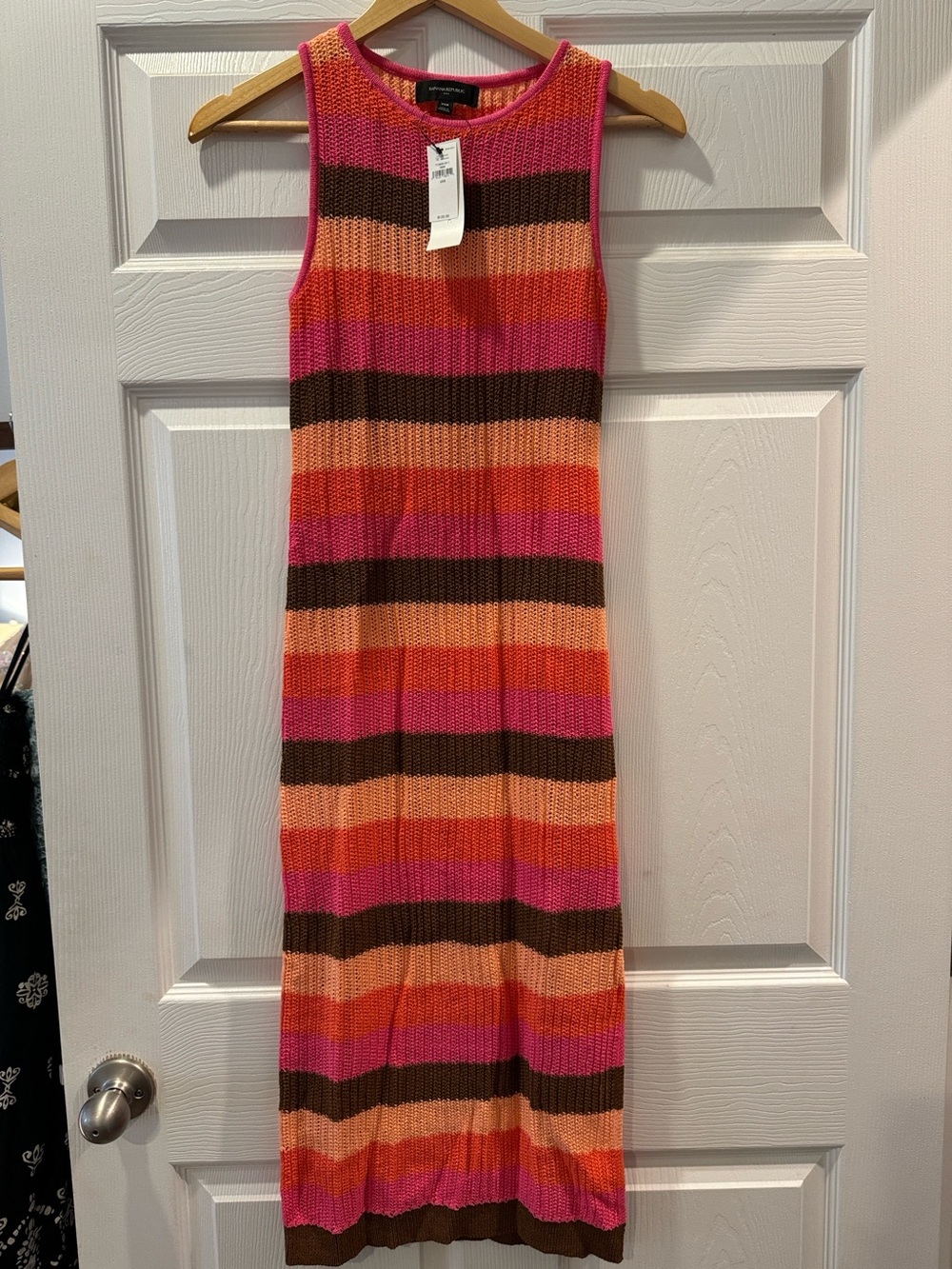 Banana Republic Striped Knit Sleeveless Cover Up